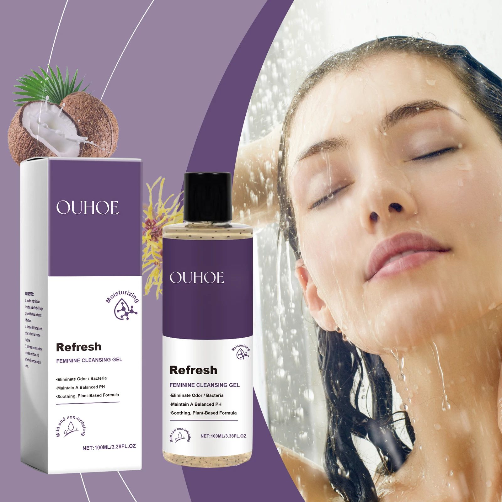 

Hydrating PH-Balanced Body Gel - Women's Hygiene Self-Care Soothing Moisturizing, Gentle Deep Clean Refreshing Full-Body Wash