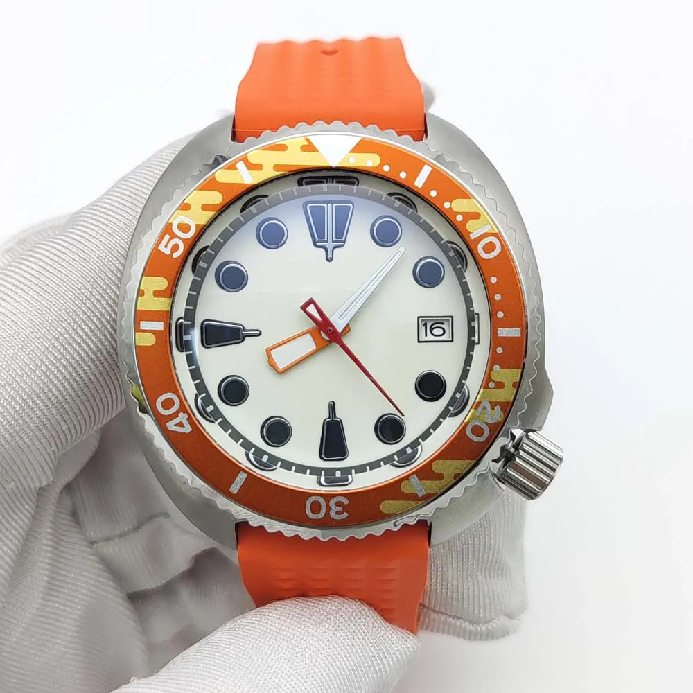 NH35 Best Seller 42mm Men's Sports Watch DIY Mod Dial Sapphire Crystal Solid Caseback Rubber Strap Waterproof Casual Daily Watch