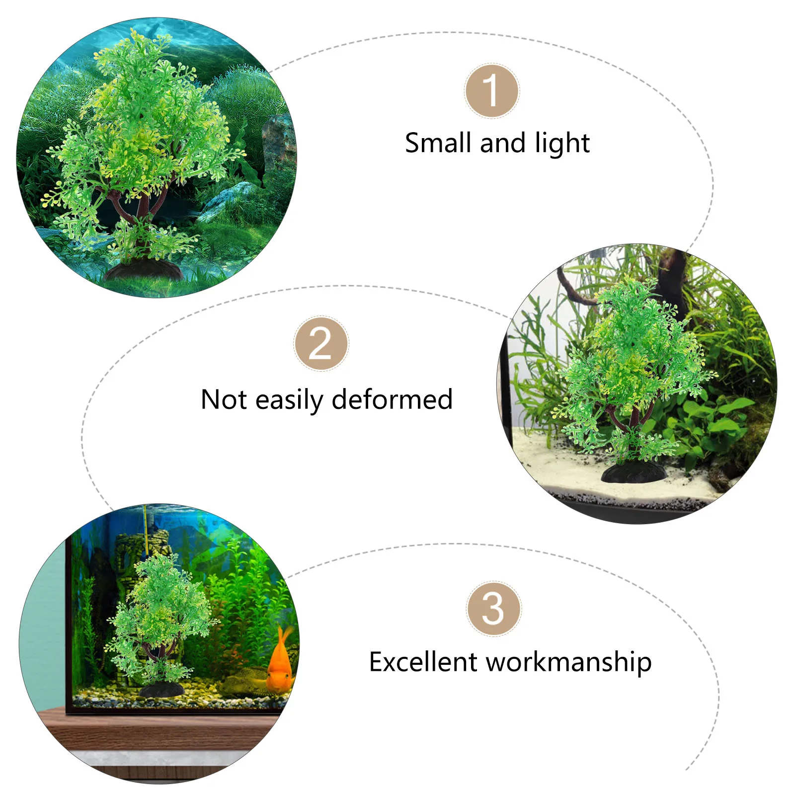 

Artificial Small Tree Fish Tank Decorations Realistic Plastic Aquatic Plant Lifelike nament Simulated Tree Suitable Fresh Salt