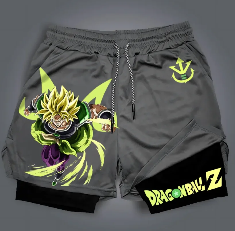 

Dragon Ball z men's shorts, an anime-licensed double-layer sporty, casual and breathable streetwear