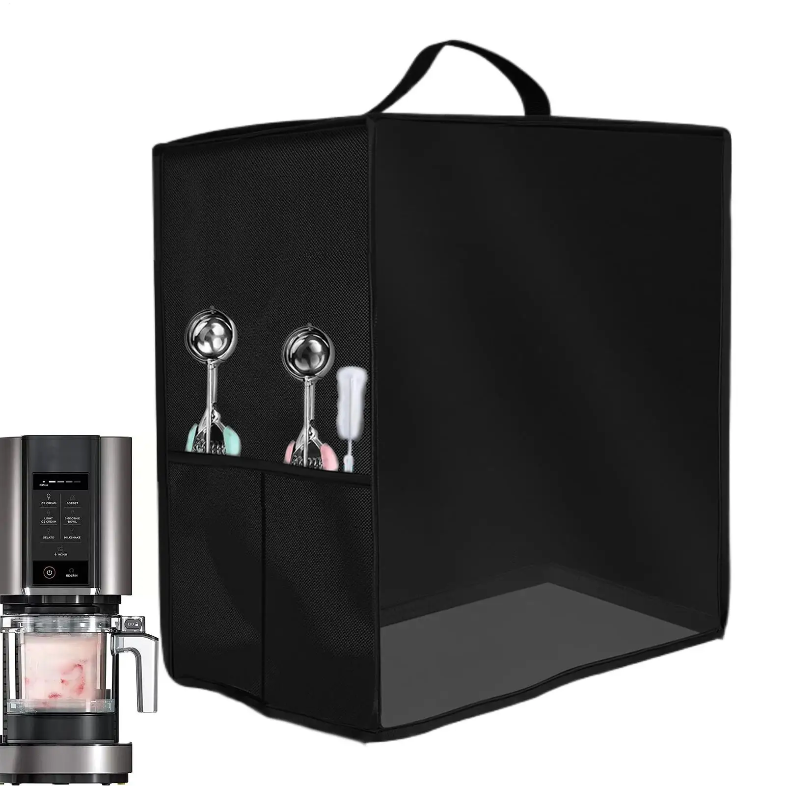

Cover For Ice Cream Machine Treat Maker Cover With Handle Waterproof Shield With Visible Window And Pocket Protector For Food