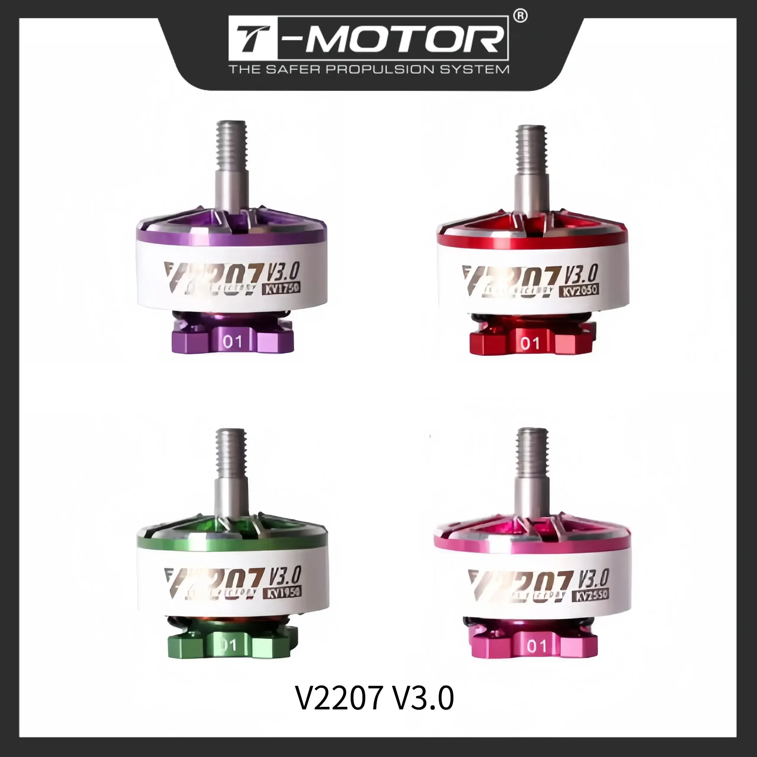 T-MOTOR T-HOBBY Silnik Bezszczotkowy V2207 V3.0 5" Silnik do Dronów Wyścigowych Freestyle 4-6S KV1750 Silnik Bezszczotkowy do Dronów FPV Części do Samodzielnego Montażu