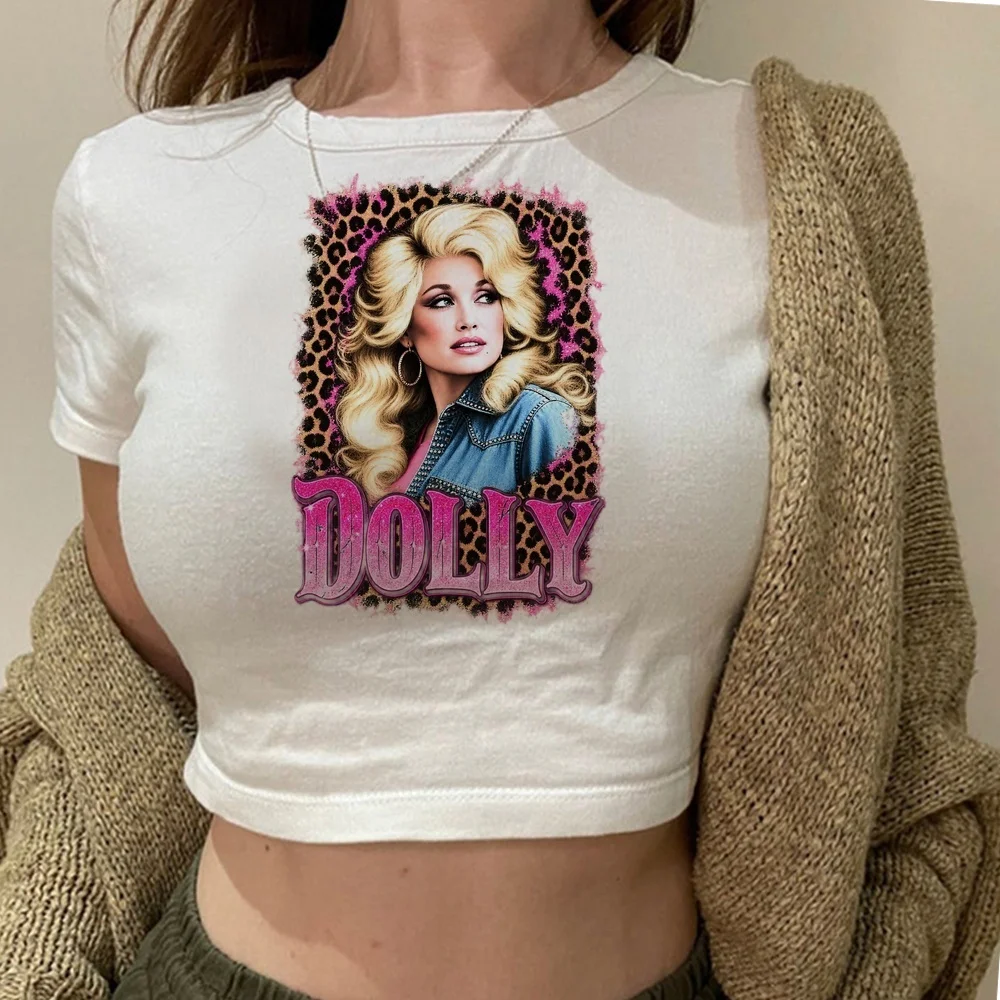 Dolly Parton cropped top shoujo party anime graphic tshirt 2000s goth japan gyaru