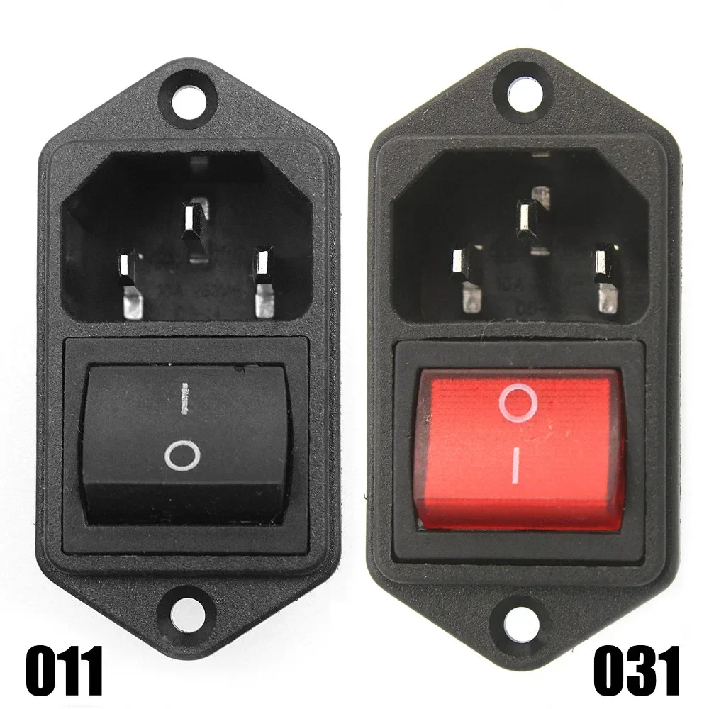 1PC IEC320 C14 AC Power Cord Inlet Socket Receptacle With Rocker Switch 250V 15A  SA172 P0.3