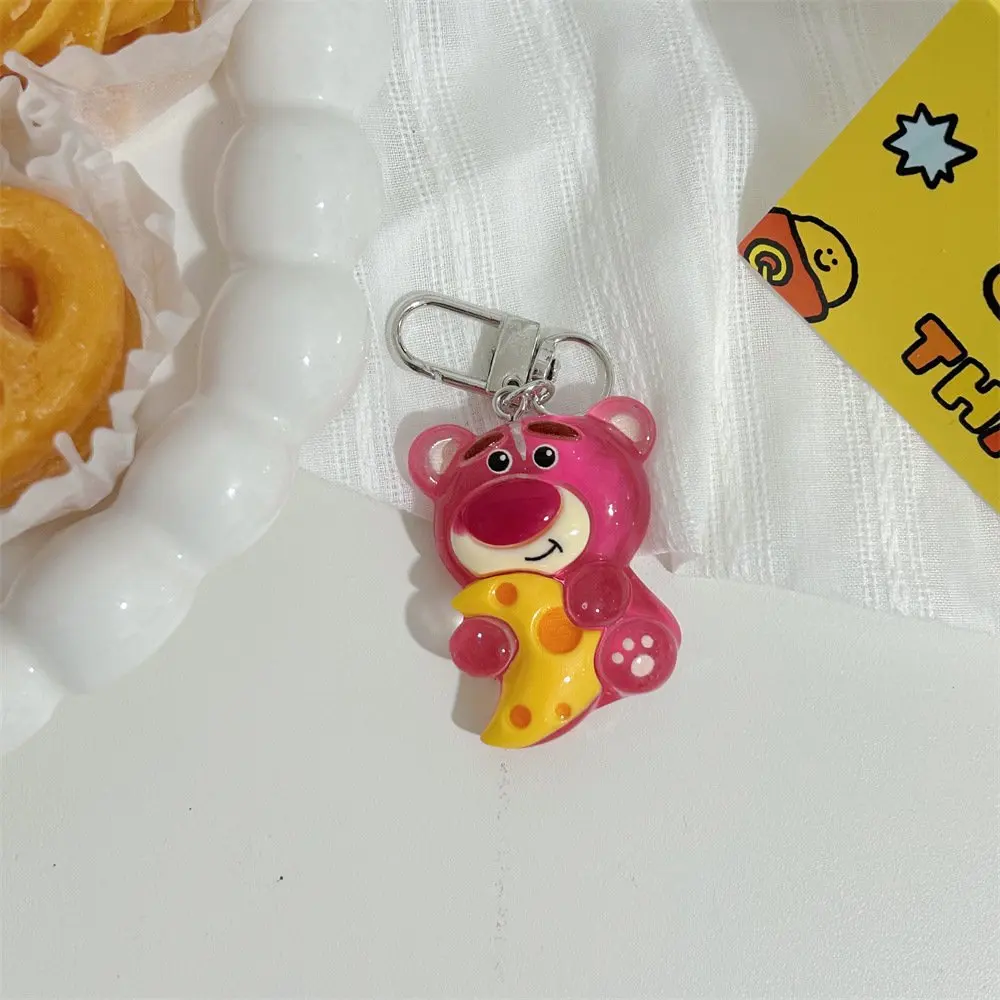 Kawaii Sanrio Keychain Cute Sweet Anime Keyring Ice Transparent Jelly Cartoon Key Holder School Bag Pendant Earphone Charms