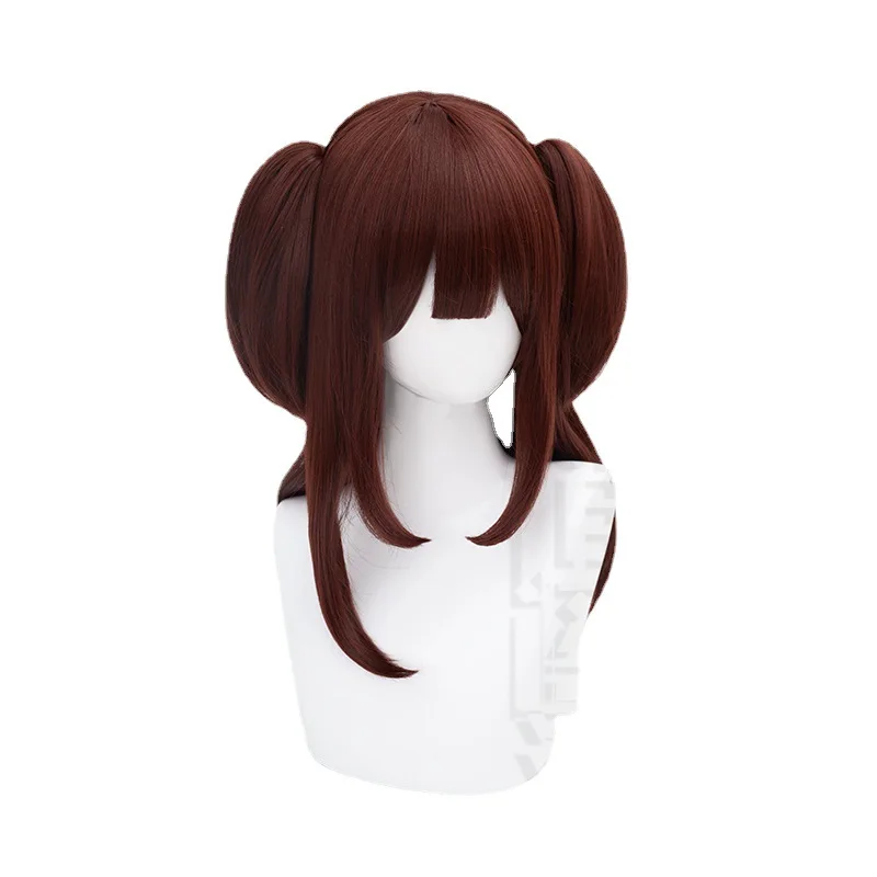 Akiba Maid War Wahira Nagomi Cosplay Wig 55-60CM Red Brown Heat-resistant Synthetic Hair Halloween Party Anime Cos Wigs+wig Cap