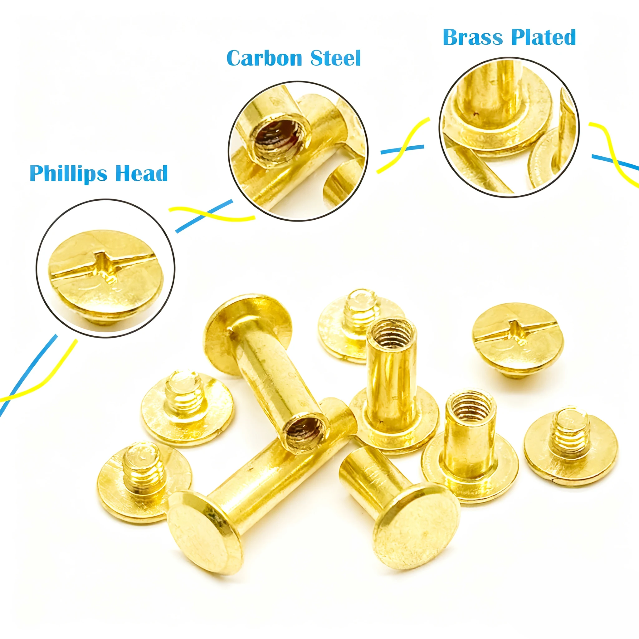 Kit di 30 rivetti a vite in or - Body Jewelry Chicago recensione e prezzo