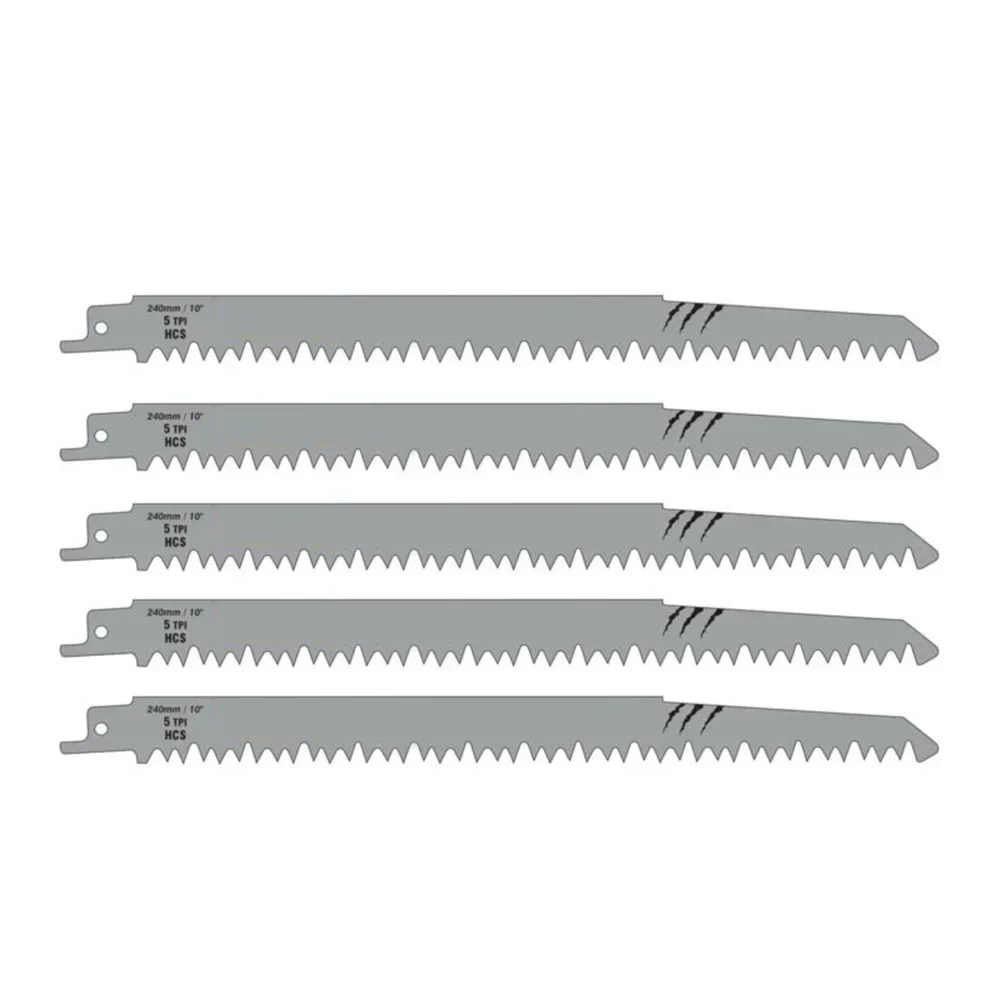 5pcs 240mm Reciprocating Saw Blades S1531L High Carbon Steel Jigsaw Blades For Metal Plastic Wood Cutting Blades Power Tools