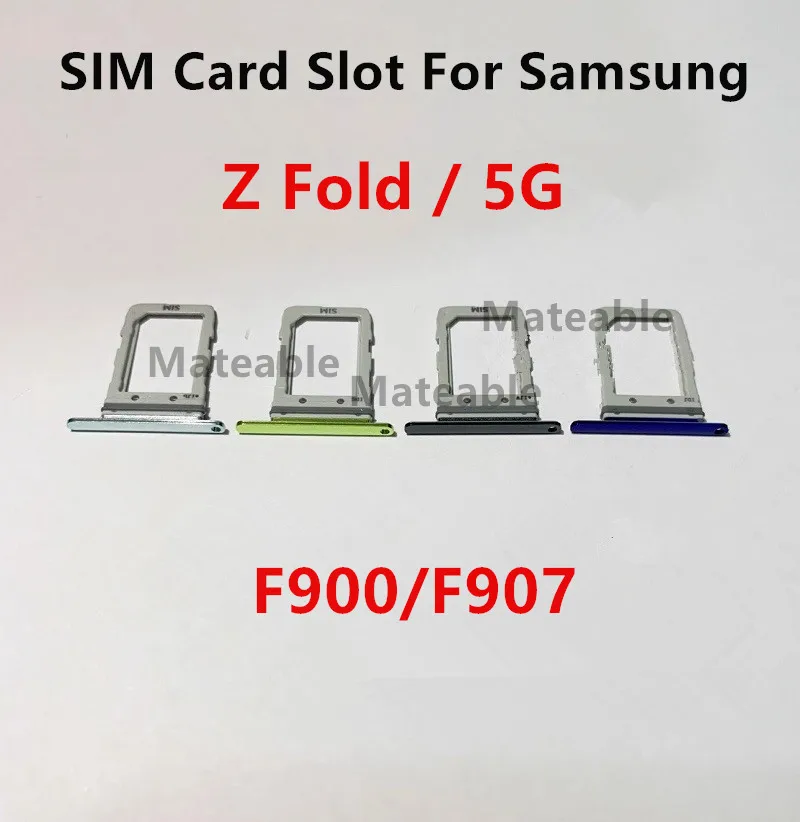 SIM Card Slots For Samsung Galaxy Z Fold 5G 4G F900 F909 SIM Tray Adapters Socket Holder Replace Phone Housing Repair Parts