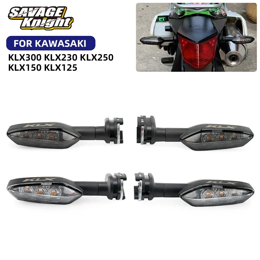 LED Turn Signal Indicator Lamp For KAWASAKI KLX150 KLX250 KLX300 KLX230 D-Tracker 250 150 125 2009-2024 Blinker Flasher Light