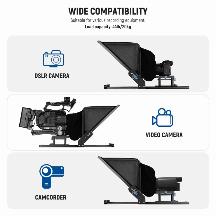 NEEpacks-Téléprompteur intelligent à distance, compatible avec iPad Pro iPad Air Galaxy Tab Xiaomi Huawei Lenov, X12, X14 Pro, X17 II