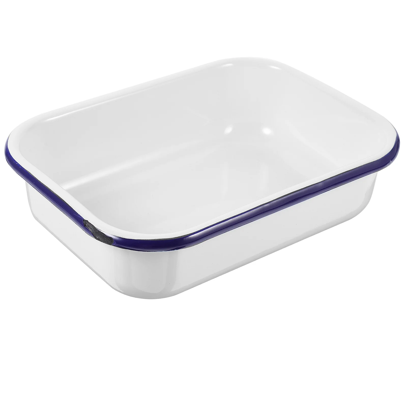 

Enamel Baking Pan Trays for Oven Non-stick Storage Restaurant Pancake Bread Heat-resistant Wear-resistant Child