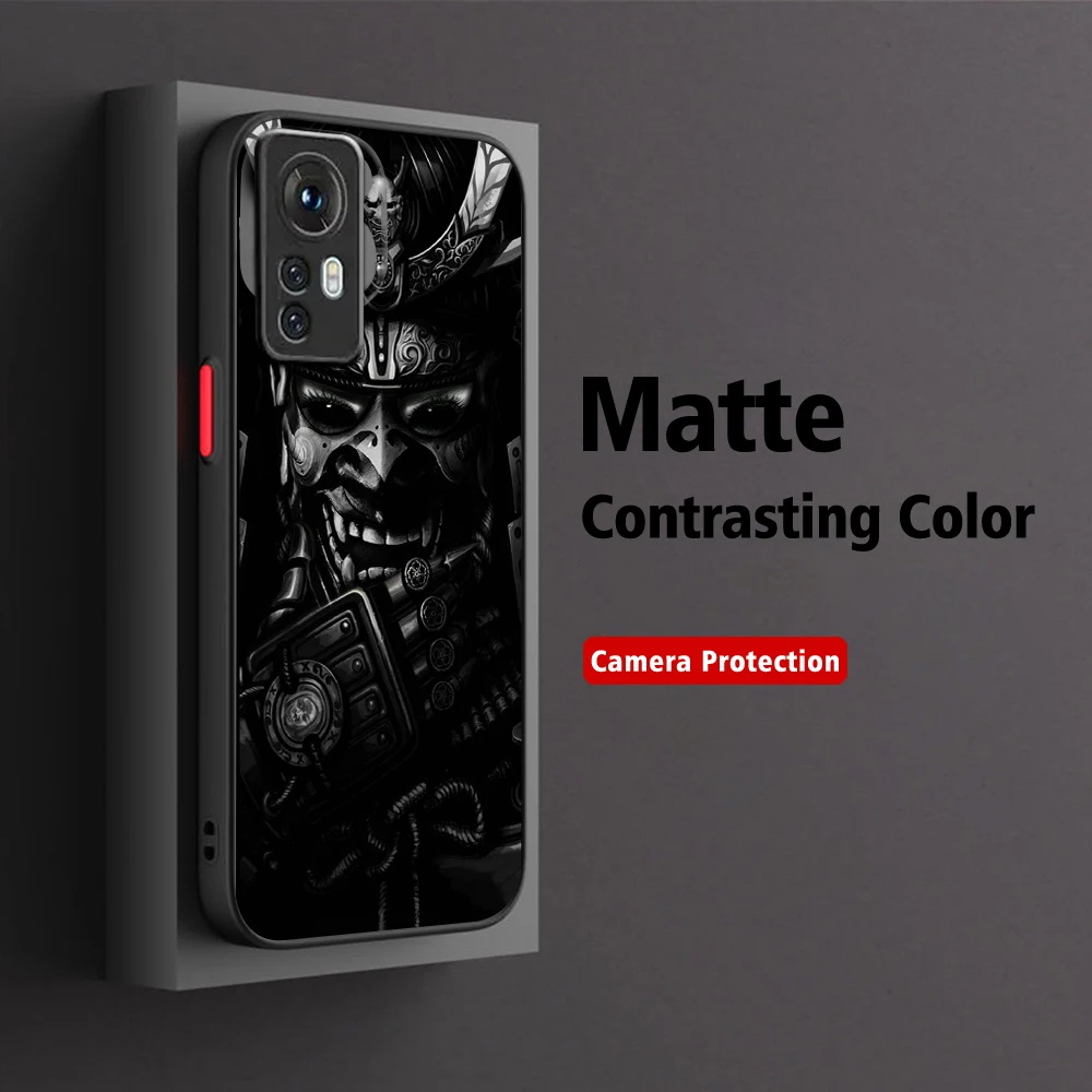 Japan Ghost Face Samurai Handy hülle für Xiaomi Redmi Note 13 12 11 10 10c 10x9 9a 9t 9c 8 7 pro plus 5g matte transparente Abdeckung