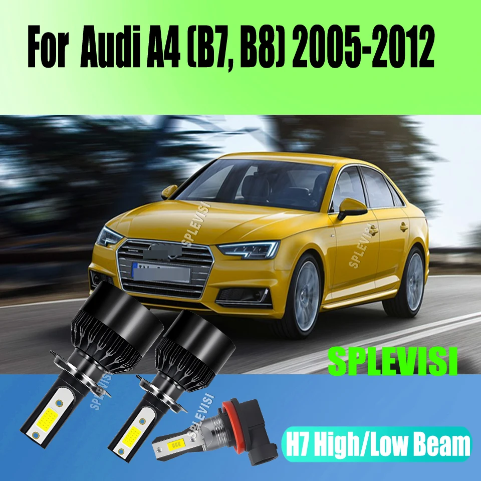The Go-To Choice Performance- LED Headlight Hi Low Fog H7 H7 H11 For Audi A4 (B7, B8) 2005 2006 2007 2008 2009 2010 2011 2012