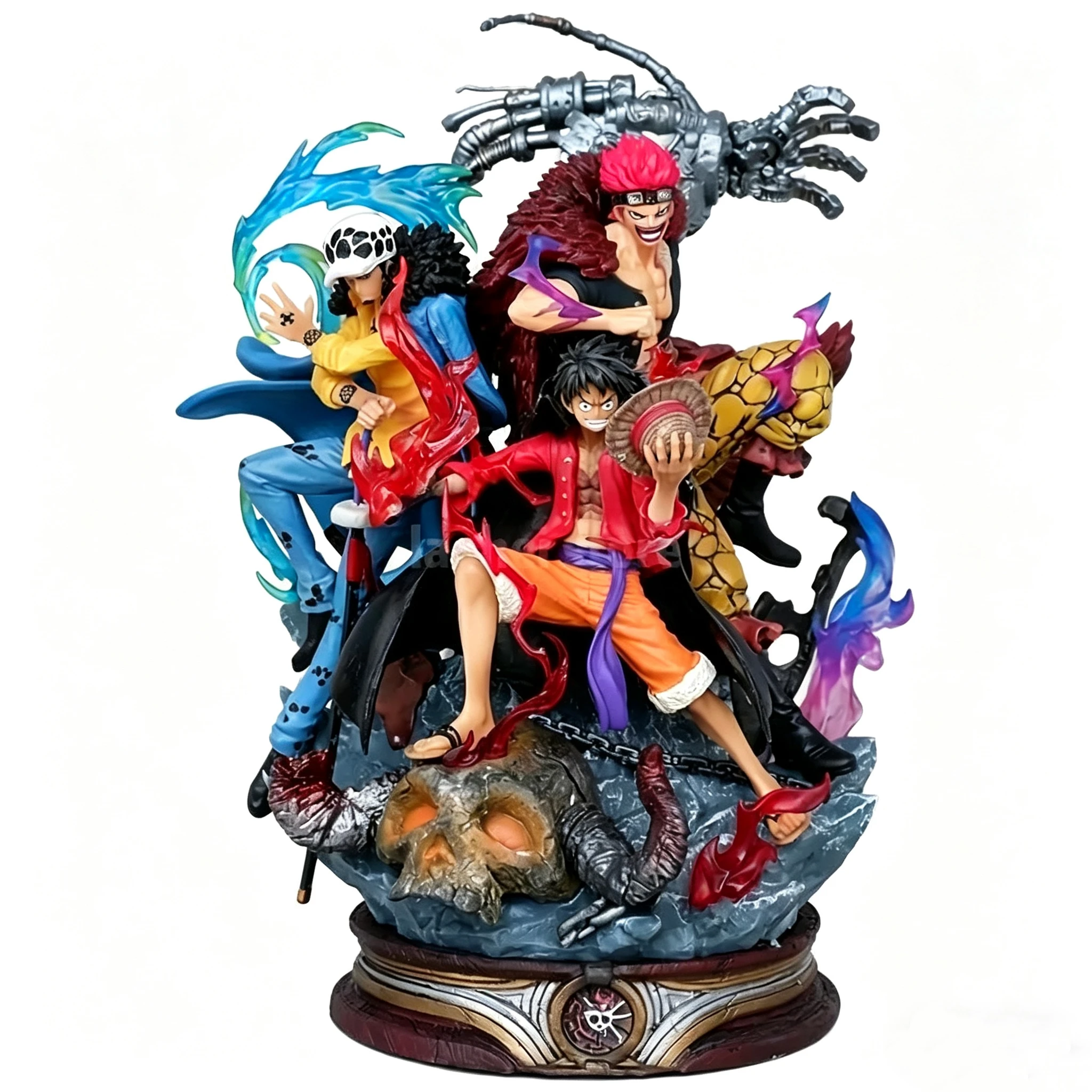 Hot 20cm One Piece Battle Of Onigashima Supernova Three Captains Straw Hat Luffy Kid Law Scenes Figures Anime Models Gift Toys