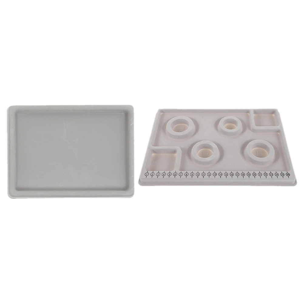 

2 Pcs Board Set Bead Jewelry Tray Jewelry Making Supplies Grey Mat Small Tray 7 Bead Disks Easy Practical Tools
