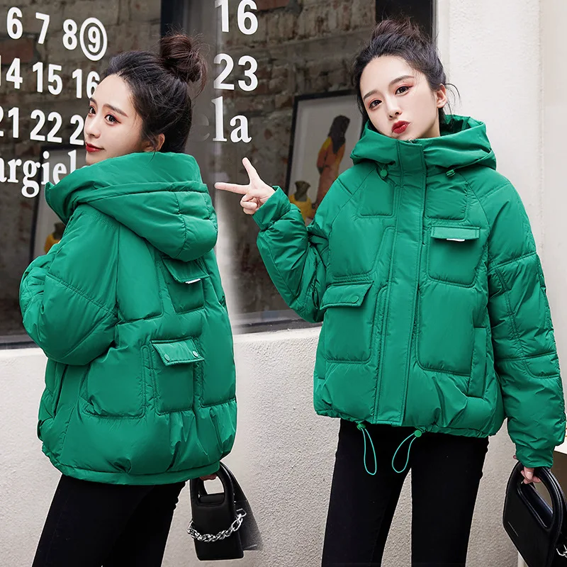 

Women Winter Down Padded Jacket Women's Hooded Cotton Coat WarmThick Loose Parkas Coat Female Outwear Winter Jacket