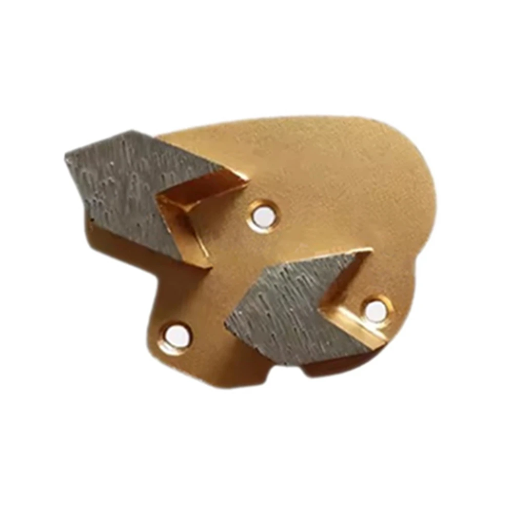 ART08 Airtec Diamond Abrasive Shoes Three Thread Holes Trapezoid Double Sharp Arrow Segments Grinding Tools for Hard Floor