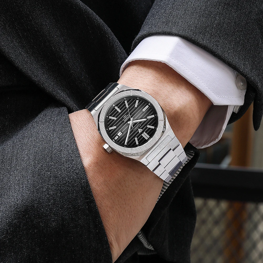 New Cadisen Watch Men'S Fully Automatic Mechanical Watch Japan Nh35 Movement Fashion Business Men'S Watch