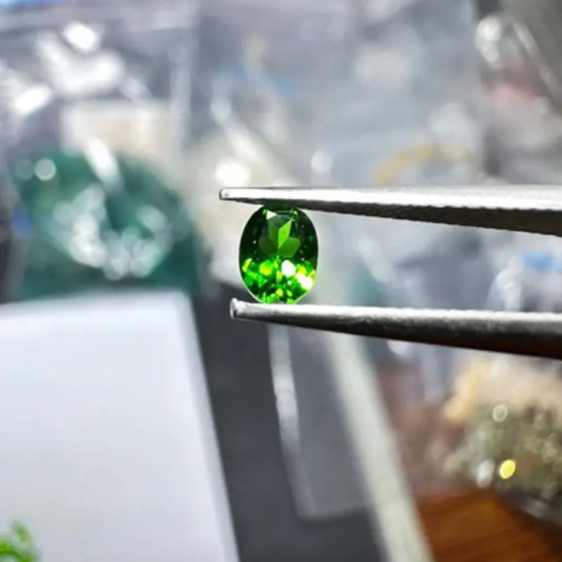 50Pcs/Lot High Quality Natural Green Diopside Oval 3×4mm Loose Gemstone