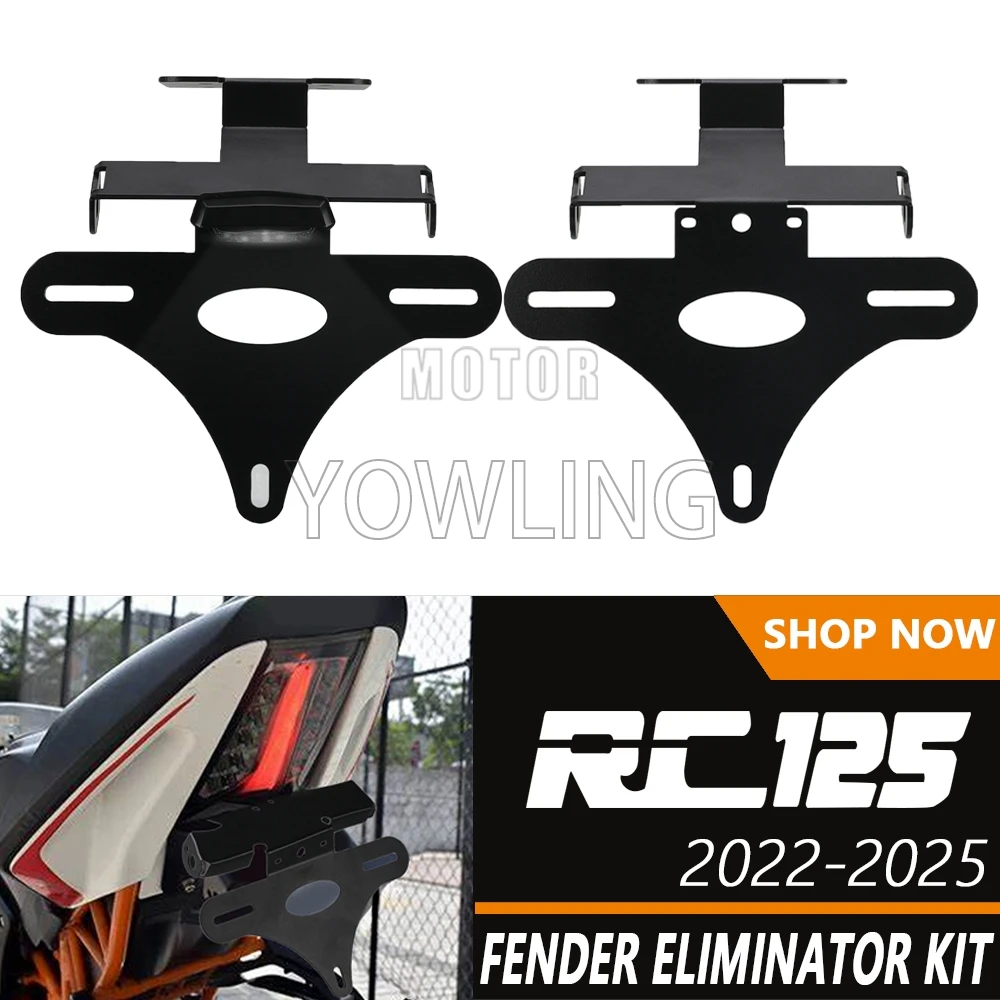 

Motorcycle LED Light Tail Tidy Holder Fender Eliminator Tail Bracket For RC125 200 390 RC390 2022-2024 2025 Rear License Plate