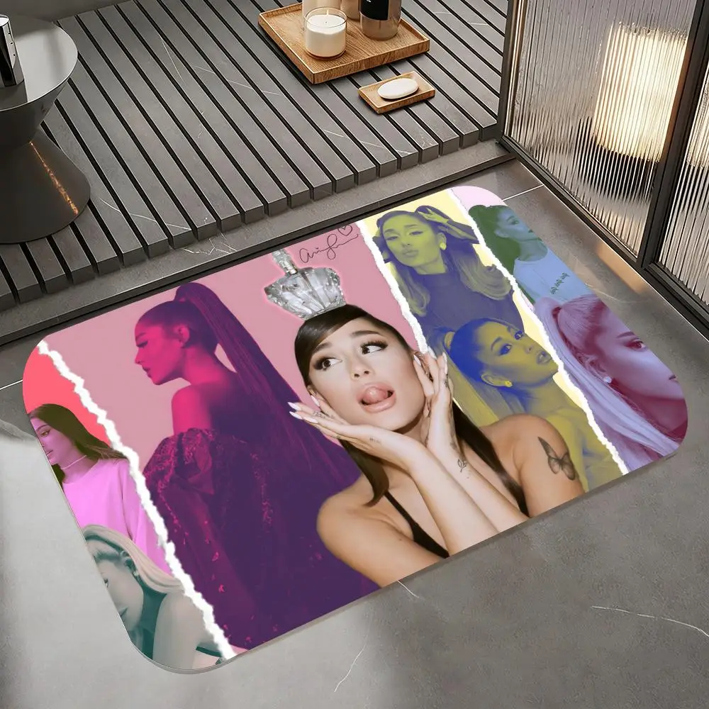 Music A-Ariana G-Grande Floor Mat Diatomite Bath Mat, Quick Dry Absorbent Non-Slip Door Mat