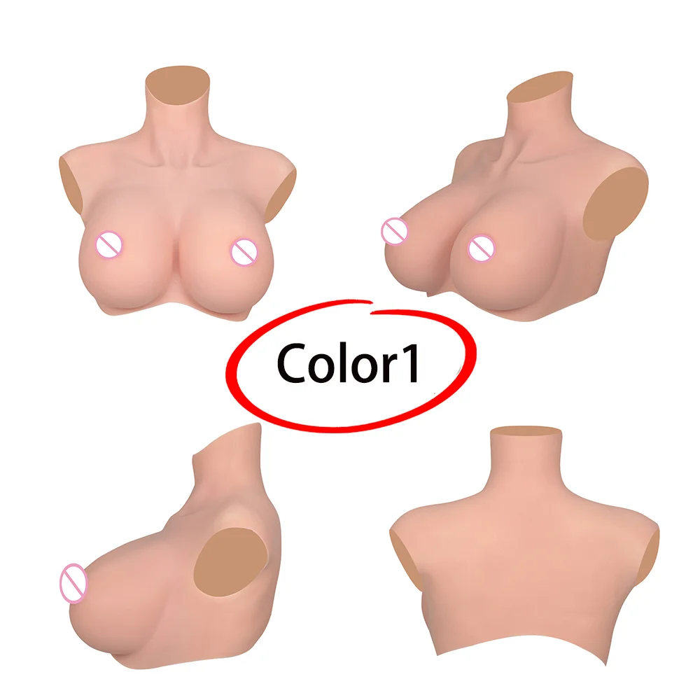 Silicone Big Breast Forms New Upgrade Large Size H R S Cup Fake Boobs False Tits Chest for Male To Female Cosplay Crossdresser