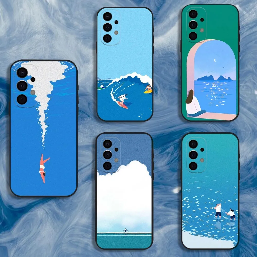 

Summer Follows Freedom Phone Case For Samsung S25,S24,S21,S22,S23,S30,Ultra,S20,Plus,Fe,Lite,Note,10,9,5G Black Cover