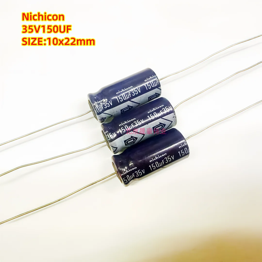 5pcs  35V150UF Nichicon Axial Capacitor 150UF 35V Audio Capacitor SIZE:10x22mm