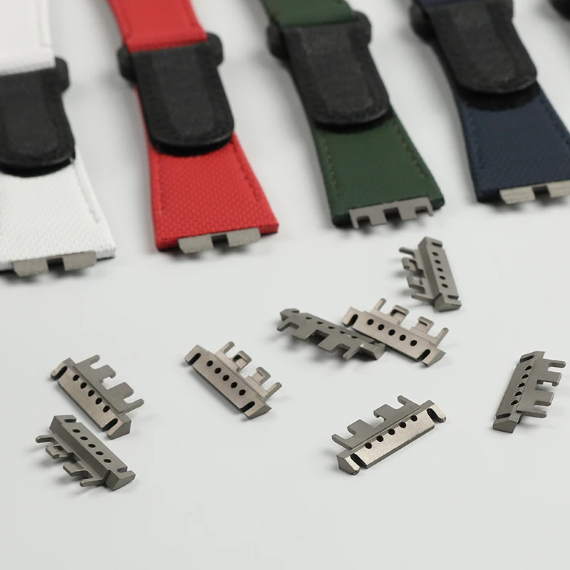 ل Hublot 401/411/441/645/614/642/414 نماذج الانفجار الكبير 42/44/45 مللي متر FKM حزام مخصص Viton حزام الساعات الإفراج السريع هوك وحلقة