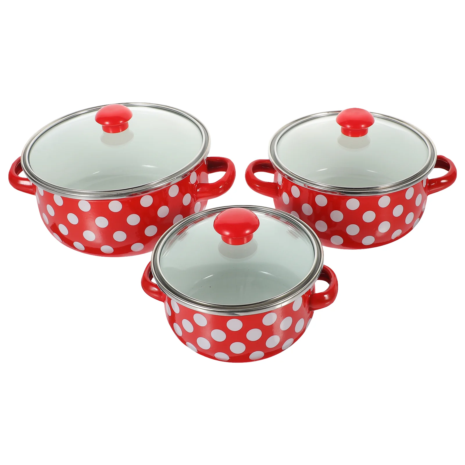 

Enamel Pot Small Sauce Pan Cooking Little Saucepan for Stove Top Soup with Handle Binaural Milk Pots