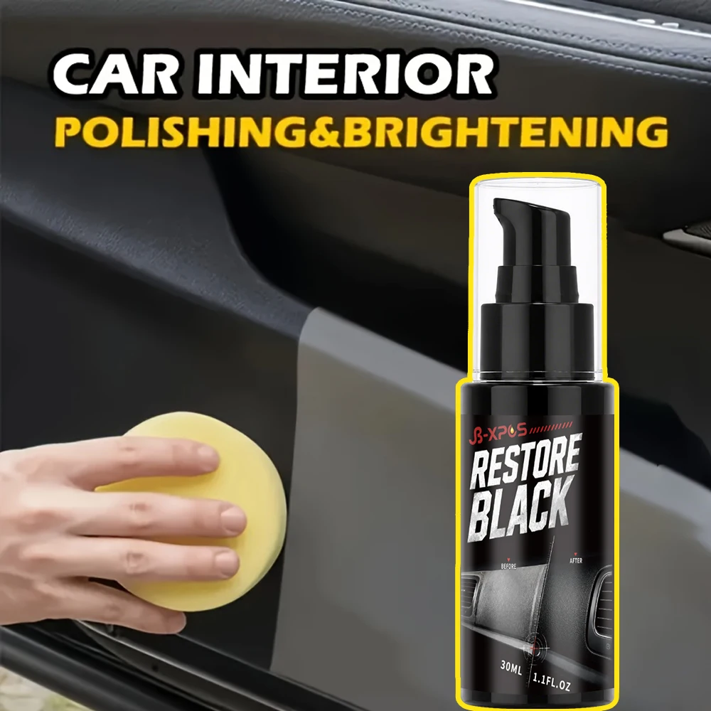 Car Plastic Renovate Spray Dashboard Leather Seat Door Panel Color Texture Polish Protection Long Lasting YT2010