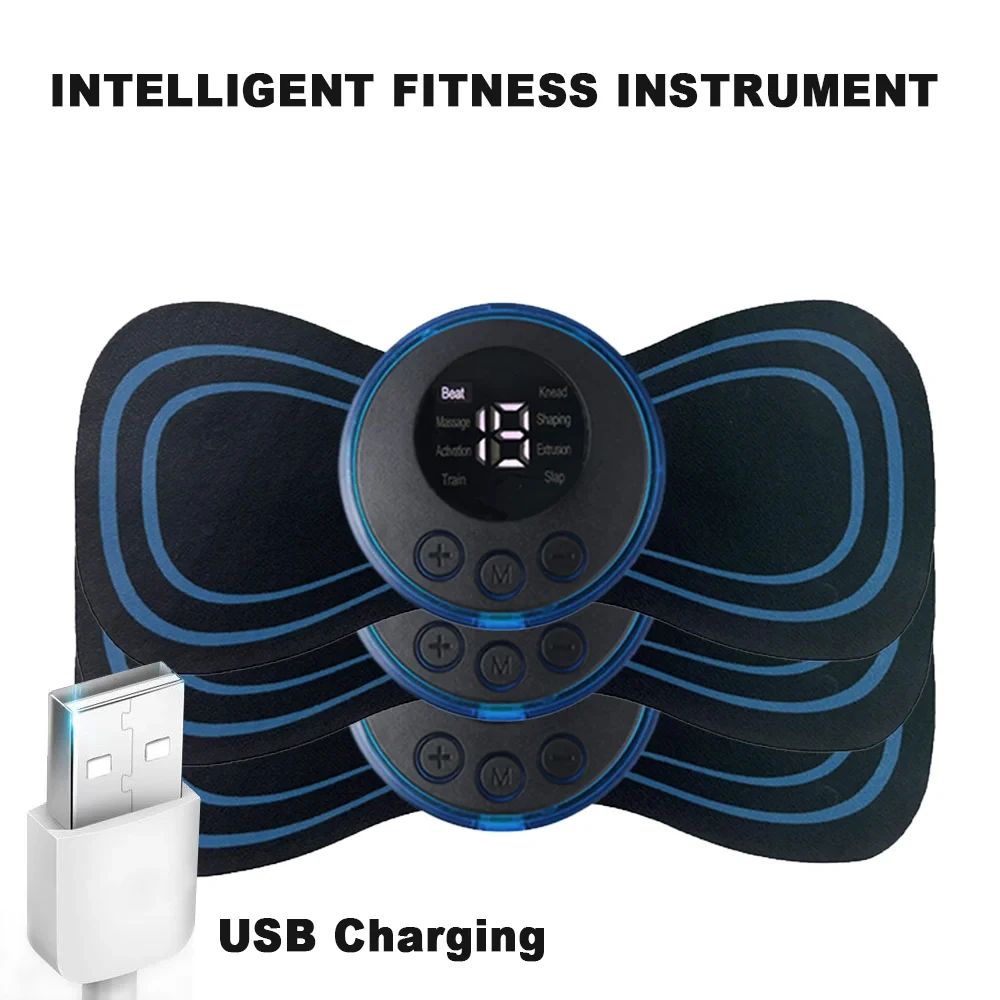 Remote Control Neck Massager Portable Smart Electric Rechargeable Shoulder Massage Patch Muscle Relaxation and Fatigue Relief