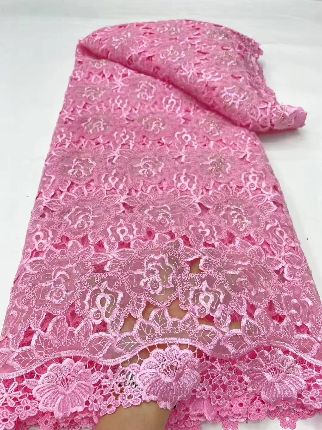 

Африканская кружевная ткань 2025 камней, вышивка для жениха, нигерийская свадебная ткань высокого качества, французская сетчатая кружевная ткань для свадьбы