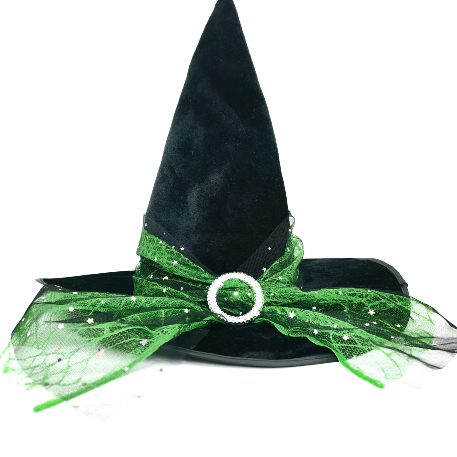 Halloween Heksenkostuum Halloween Cosplay Accessoires Heksenkaap met hoed Lange handschoenen en maskers Complete themafeestoutfitset