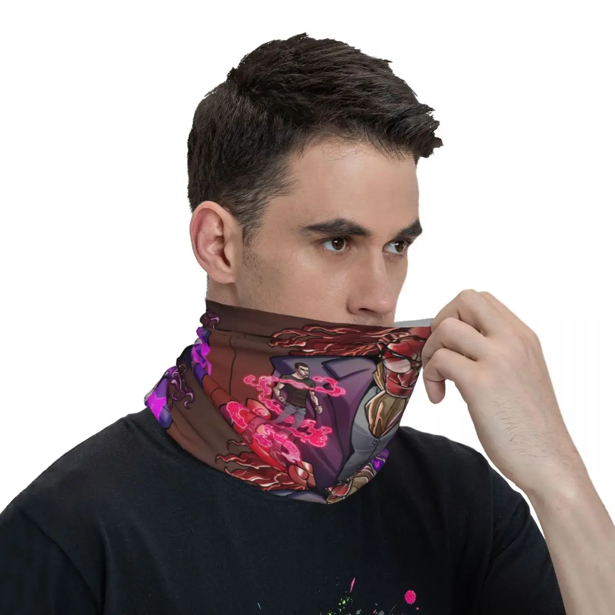 Twee Verschillende Teams. Sjaal Halsdoek Hals Gezichtsmasker Polyester