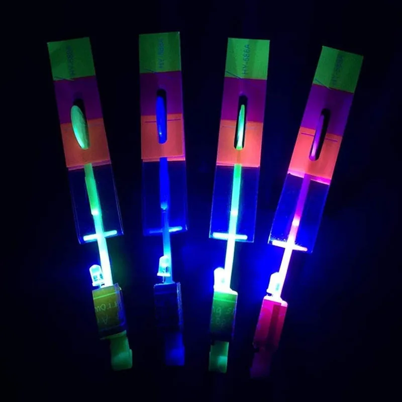 Novelty Amazing Led Slingshot Helicopter Arrow Kids Light Up Flying Toys Outdoor Games Regalos Invitados Cumpleaños Infantiles