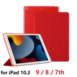 Funda delgada con tapa para iPad, carcasa de PVC duro para iPad 10,2, 2021, 9th, 7th, 8th, 2020, A2197, A2198, A2428, A2602, 2021, 10,2, 9, 8, 7th