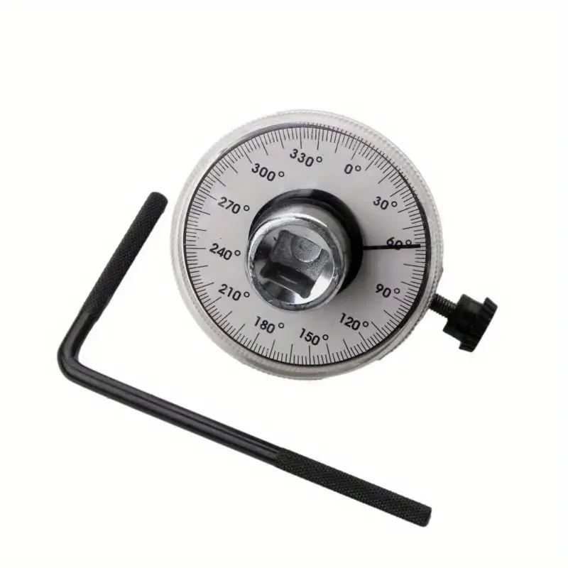 Car Torque Wrench Angle Gauge Meter With Adjustable Degree Protractor For Automotive Maintenance Rotation Measurement Scale