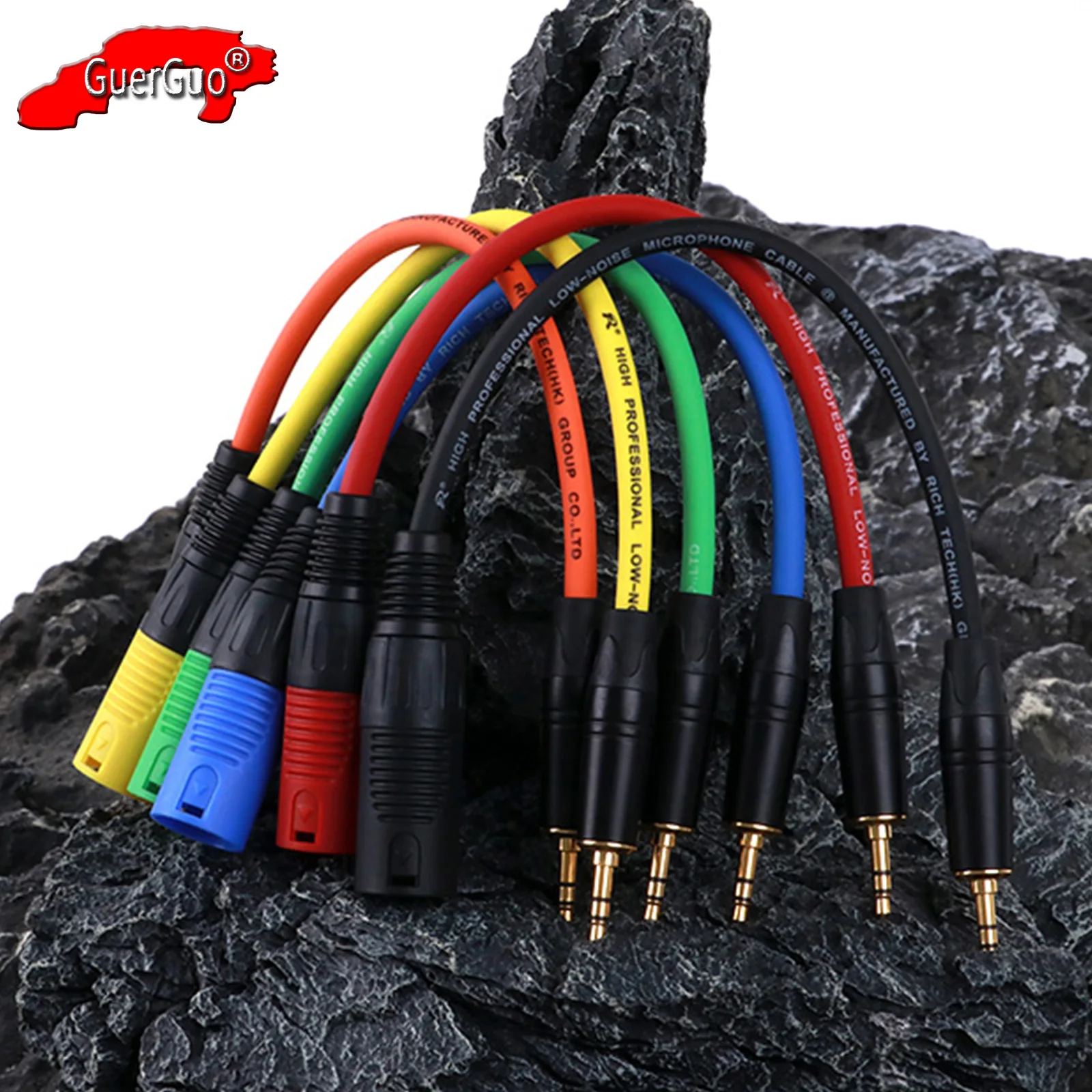 

Aux 3.5mm Male to Plastic Shell XLR 3Pin Male Stereo Audio Cable,XLR to 1/8" TRS Jack Converter Shielded MIC Cord for Speaker