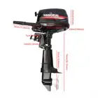 6.5HP 4-Stroke Manual Start Outboard Motor Water Cooling Motor Boat Engine Marine Lightweight CDI Single Cylinder