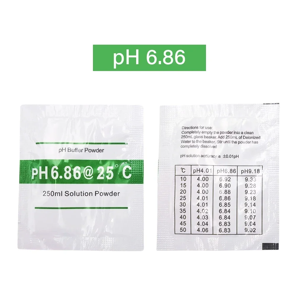 Imagem -05 - Correção de Calibração de ph Buffer Solução em pó Precisão 0.01ph Medida de Teste para Medidor de Testador de ph 15 Peças Ph4.01 Ph6.86 Ph9.18