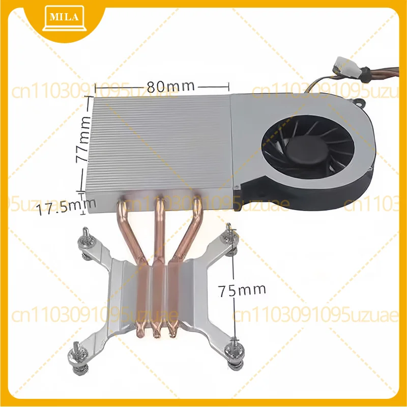 All-in-one computer CPU radiator 115X main board three copper pipes 8017 turbo fan 7015 silent fan