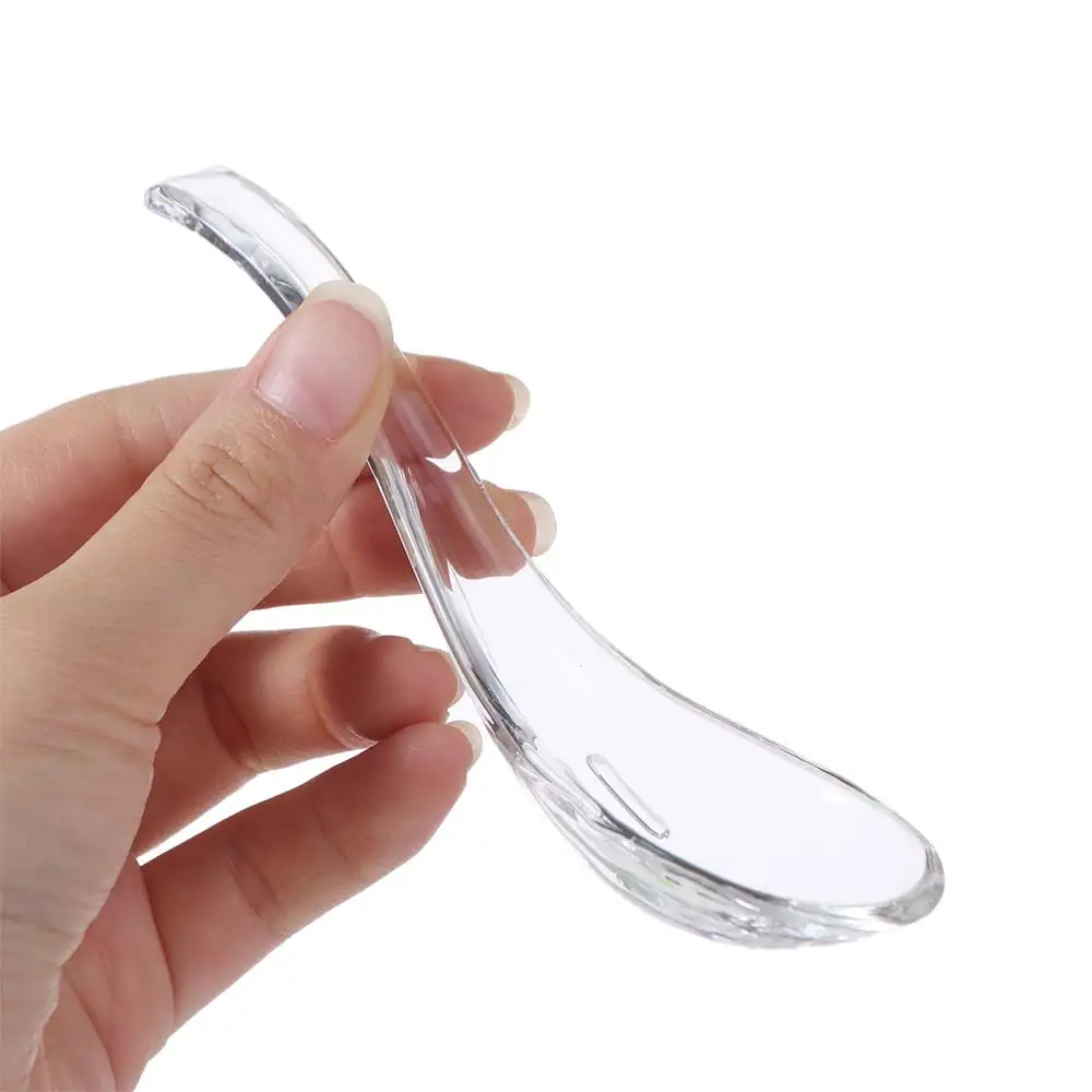 

Kitchen Accessories Transparent Crystal Glass Spoon Exquisite Elegant Condiment Spoons Household Smooth Dessert Teaspoons Bar