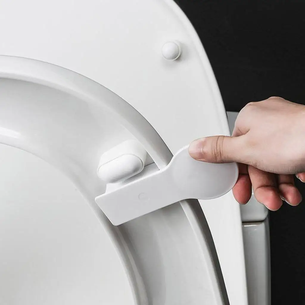 Toilet Seat Lifter with Sponge Glue Nordic Print Handle Lift Pad for Office Hotel Public Restroom