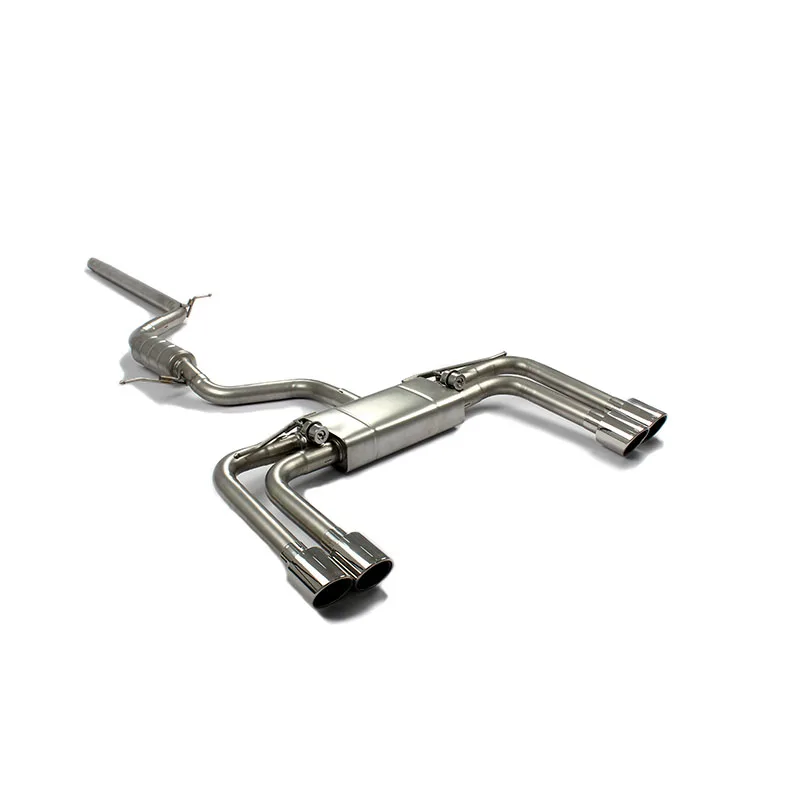 Factory Catback Exhaust Pipe For Audi A3/A4/A5 B8/B9 Stainless steel304 valve exhaust Muffler Escape Car Exhaust System