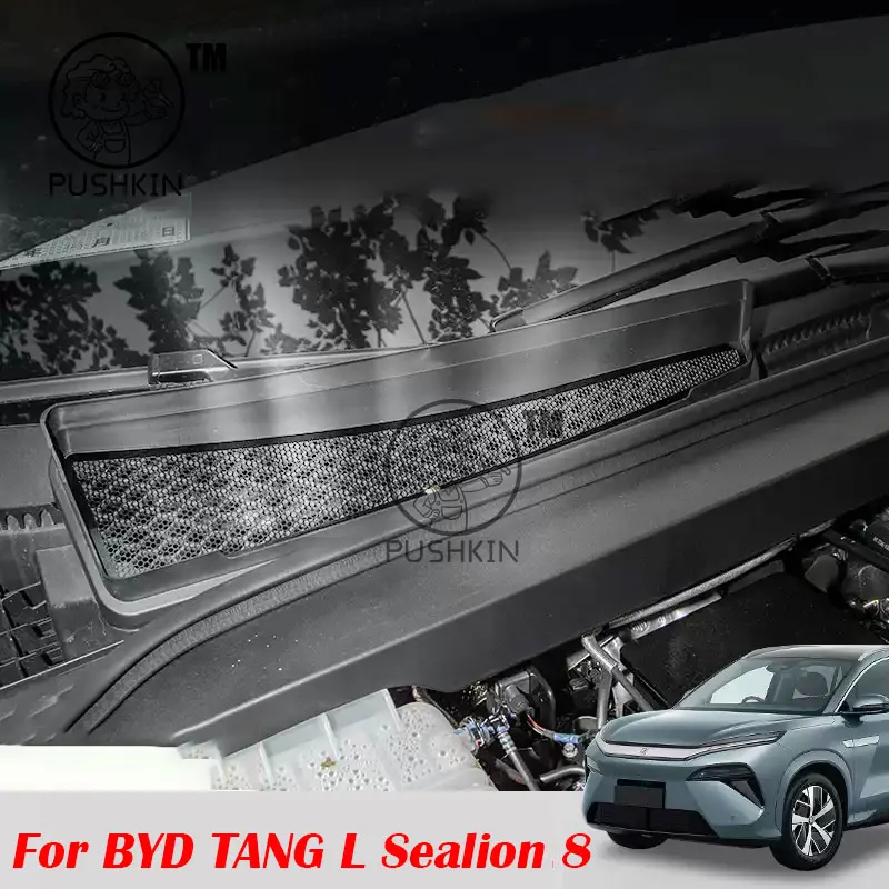 

Для BYD TANG L EV DMI DM P 2025 2026, автомобильная крышка из нержавеющей стали, впускная решетка, воздушный фильтр, чистый воздухозаборник, защитные аксессуары