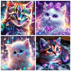 Huacan DIY Diamond Painting Animal Full Round Square Diamond Mosaic Cat Fantasy Art Home Decor Handmade Gift
