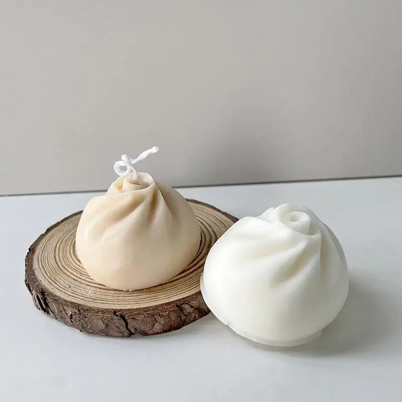 3D Niedliche Dampfnudel-Kerzenform aus Silikon für DIY Epoxidharz, Seife, Gips-Dekoration, Geschenk – Detail 9