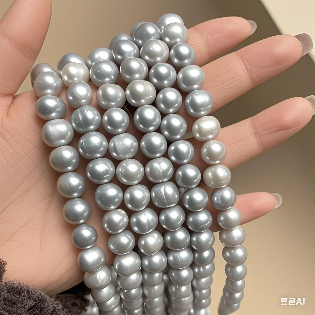 

Natural Freshwater Genuine Grey Pearl Beads Loose Oval Big Pearl Bead for Jewelry Making Diy Necklace Bracelet Accessories